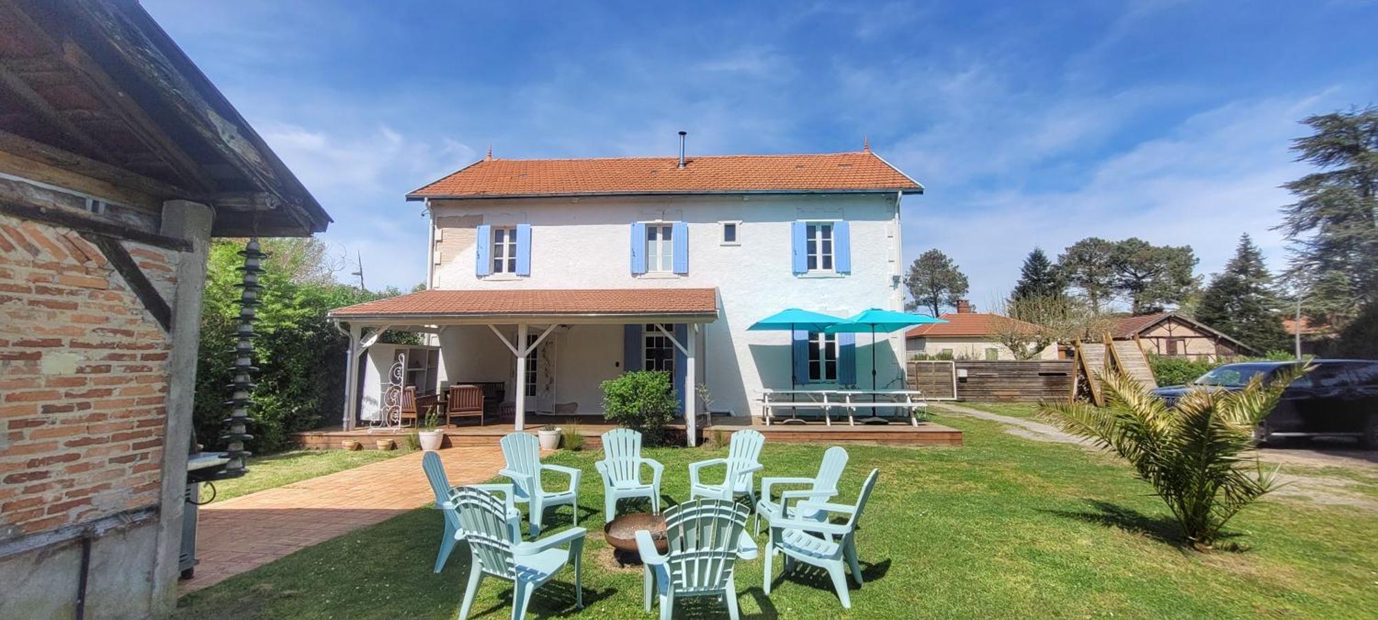Charmante Maison Dans Les Landes X 10 Avec Piscine Et Salle D Escalade Lue Esterno foto